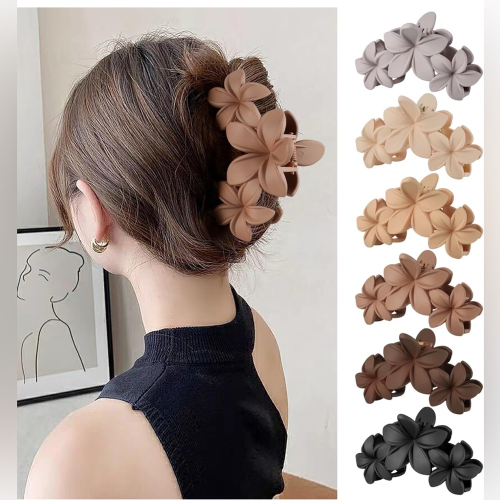 Floral Hair Claw Clip - You Pick Color 🆕